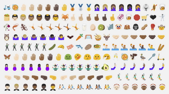 Bộ ảnh biểu cảm Emoji bổ sung thêm nhiều cảm xúc - Ảnh: Google Android