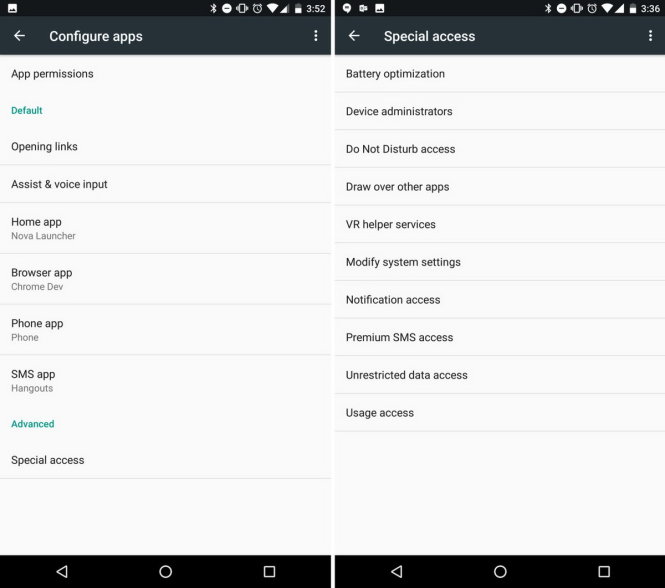 Quản lý quyền hạn của ứng dụng trên thiết bị Android Nougat chi tiết hơn - Ảnh: ArsTechnica