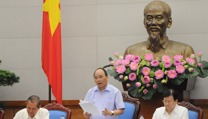 Thủ tướng Nguyễn Xuân Phúc cho rằng ô nhiễm môi trường là một trong những nguyên nhân gây bất ổn xã hội - Ảnh: CTV