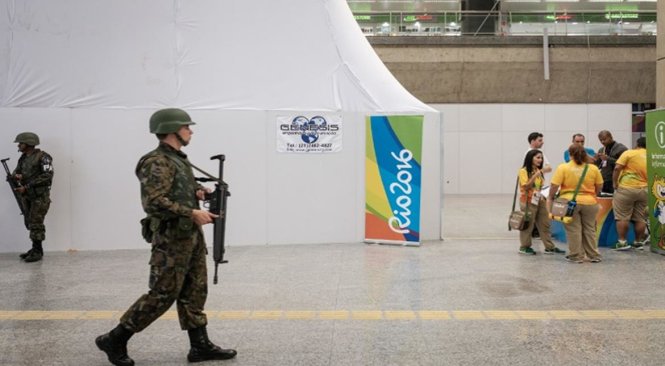 An ninh được siết chặt tại Olympic Rio 2016. - Nguồn: wionews