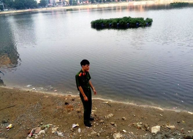 Hồ Ngọc Khánh nơi xảy ra vụ đuối nước thương tâm - Ảnh: T.Q.