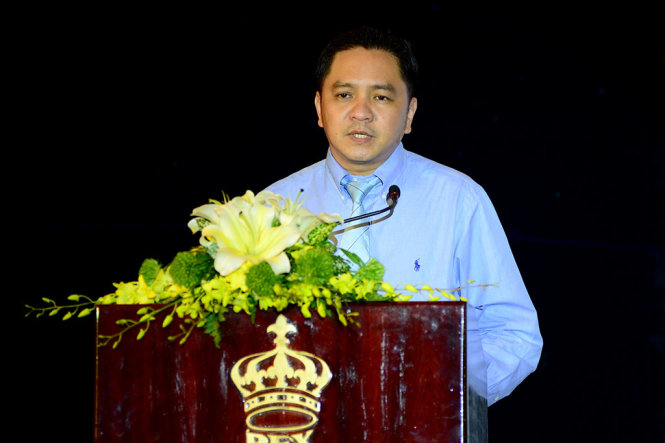 Ông Phạm Huy Bình - PGĐ Sở Du lịch phát biểu tại buổi ra mắt - Ảnh: DUYÊN PHAN