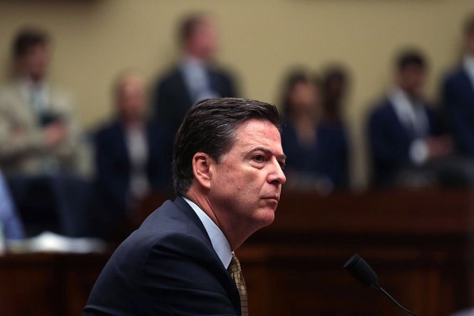 Giám đốc FBI, ông James Comey trong một buổi điều trần tại Nhà Trắng ở Washington, D.C - Ảnh: Getty Images
