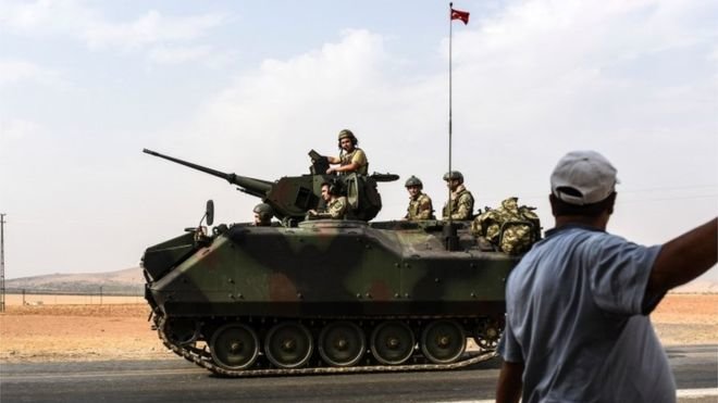 Thổ Nhĩ Kỳ cho biết họ sẽ không tha thứ cho lực lượng người Kurd tại biên giới với Syria - Ảnh: AFP