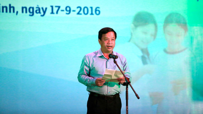 Ông Nguyễn Tuấn Thanh, phó chủ tịch UBND tỉnh Bình Định phát biểu tại chương trình - Ảnh: Tiến Thành