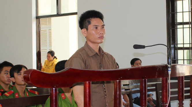 Bị cáo Nguyễn Hậu tại phiên tòa sáng 22-9 - Ảnh: MINH TRÂN
