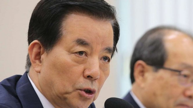 Bộ trưởng quốc phòng Hàn Quốc Han Min-koo - Ảnh: EPA