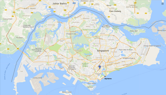 Vị trí Đập Marina trên bản đồ - Ảnh: Google Map