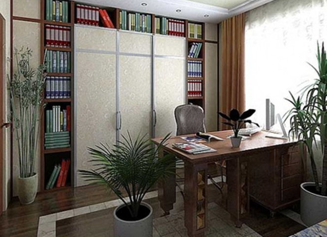 Nếu muốn căn phòng thêm phần gần gũi và sinh động bạn có thể đặt một chậu cây hoặc treo một chiếc chuông gió gần cửa sổ - Ảnh minh họa: BĐS
