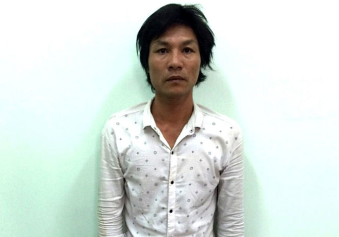 Nguyễn Văn Tuấn tại cơ quan điều tra - Ảnh: công an cung cấp