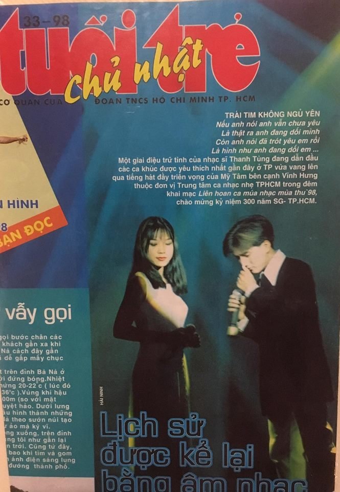 Bìa báo Tuổi Trẻ Chủ nhật năm 1988