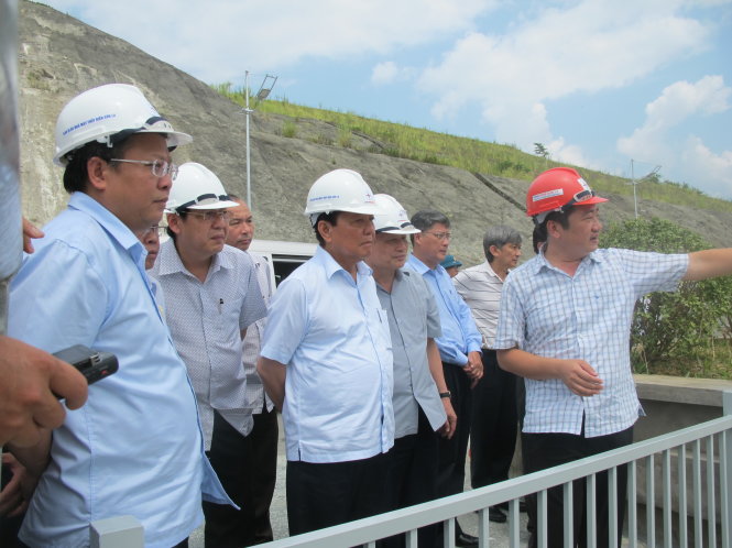 Đoàn công tác đến thăm và làm việc với lãnh đạo Thủy điện Lai Châu - Ảnh: Thanh Bình