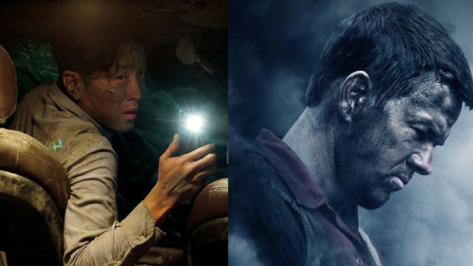 Ha Jung Woo (phim The tunnel) và Mark Wahlberg (Deepwater Horizon) - hai diễn viên chính mang lại “sức mạnh của sinh tồn và nhân tính” trong hai bộ phim về đề tài thảm họa của Hàn Quốc và Mỹ - Ảnh: IMDB