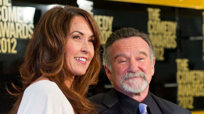 Bà Susan Schneider và chồng, diễn viên hài Robin Williams tham dự lễ trao giải thưởng hài kịch năm 2012 tại thành phố New York - Ảnh: Filmmagic
