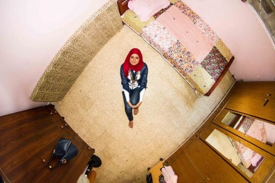 Phòng 1093 của chị Sabrina 27 tuổi, nhân viên nhà trẻ ở Shatila, Lebanon