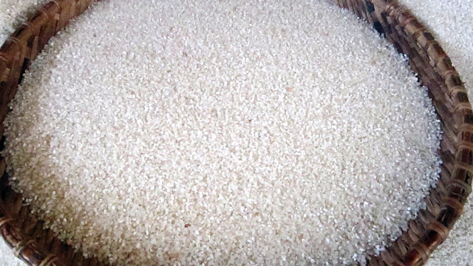 Gạo nếp thơm ngon dùng để chế biến món cơm lam