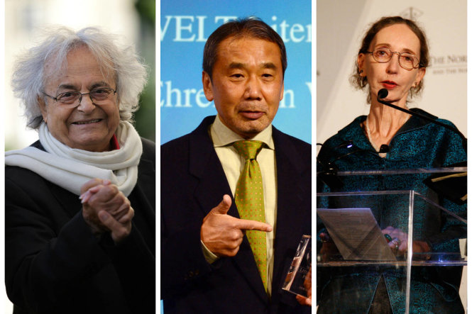 Từ trái qua: Các nhà thơ, nhà văn Adonis, Haruki Murakami và Joyce Carol Oates - Ảnh: Getty Images