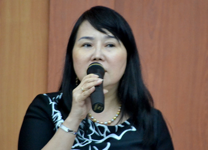 Bà Võ Thị Ngọc - chủ tịch HĐQT công ty thép Việt Pháp - Ảnh: LÊ TRUNG
