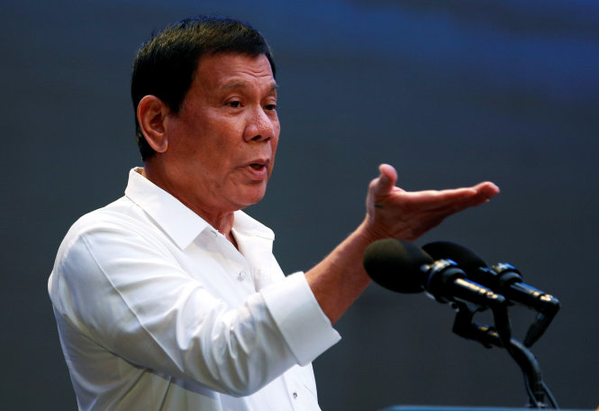 Tổng thống Philippines Duterte - Ảnh: Reuters
