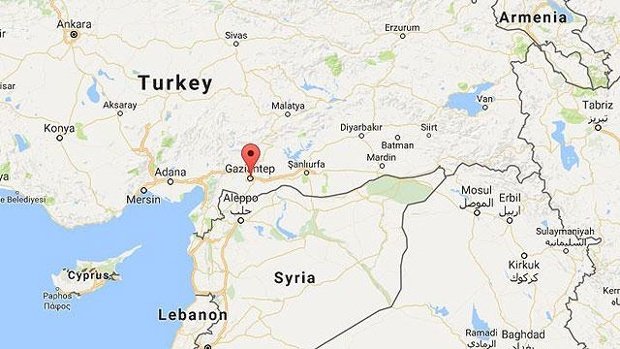 Khu vực Gaziantep của Thổ Nhĩ Kỳ thường xuyên hứng chịu các vụ tấn công do IS gây ra - Ảnh: GoogleMap