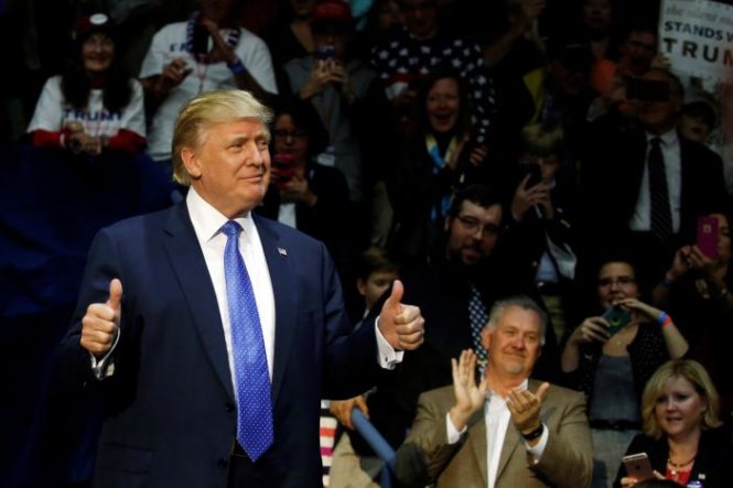 Ứng cử viên tổng thống Mỹ Donald Trump tham gia một sự kiện vận động tranh cử tại Johnstown, bang Pennsylvania, Mỹ - Ảnh: Reuters
