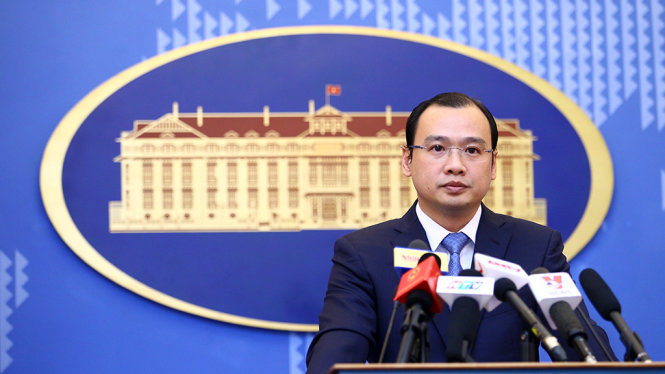 Người phát ngôn Bộ ngoại giao Việt Nam Lê Hải Bình - Ảnh: Nguyễn Khánh