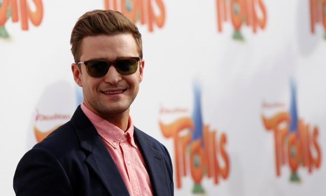 Ca sĩ, diễn viên Justin Timberlake tại buổi công chiếu lần đầu phim hoạt hình Trolls (Quỷ lùn) tại Los Angeles, California, Mỹ. Justin Jimberlake tham gia lồng tiếng cho phim này - Ảnh: Reuters