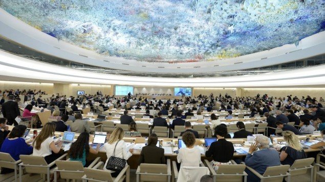 Hội đồng nhân quyền LHQ trong một phiên họp tại Geneva, Thụy Sĩ (ảnh tư liệu) - Ảnh: UN