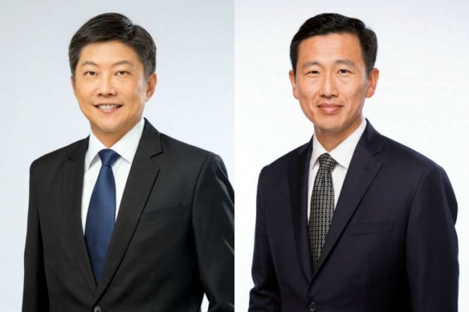 Hai tân bộ trưởng U-50 của Singapore: Ng Chee Meng (trái) và Ong Ye Kung - Ảnh: Bộ Giáo dục Singapore