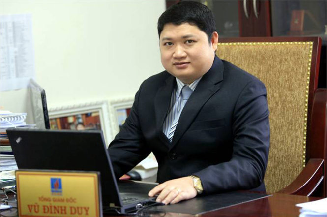 Ông Vũ Đình Duy khi còn làm Tổng giám đốc dự án tai tiếng PVTex. Ảnh CTV
