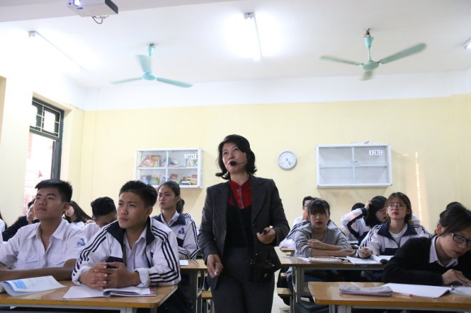 Một tiết học lịch sử tại Trường THPT Đinh Tiên Hoàng (Hà Nội)  - Ảnh: Hoài Nam
