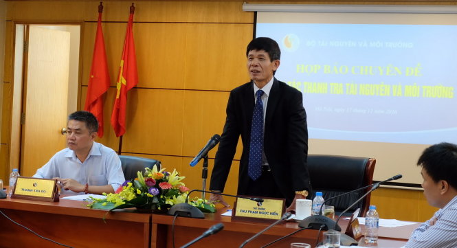Thứ trưởng Bộ TN-MT Chu Phạm Ngọc Hiển cho biết Ban cán sự đảng Bộ TN-MT xin nhận mọi hình thức kỷ luật trong sự cố môi trường Formosa.
