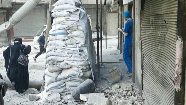 Bệnh viện Bayan bị hư hại nặng sau các cuộc không kích của lực lượng chính phủ Syria - Ảnh: Independent Doctors Association