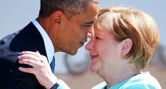Tổng thống Mỹ Barack Obama và Thủ tướng Đức Angela Merkel có mối quan hệ đặc biệt thân thiết - Ảnh: Reuters