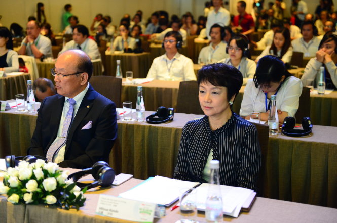 Đại biểu Nhật Bản tham dự hội thảo hợp tác giáo dục Việt Nam - Nhật Bản 2016 chiều 18-11 - Ảnh: QUANG ĐỊNH