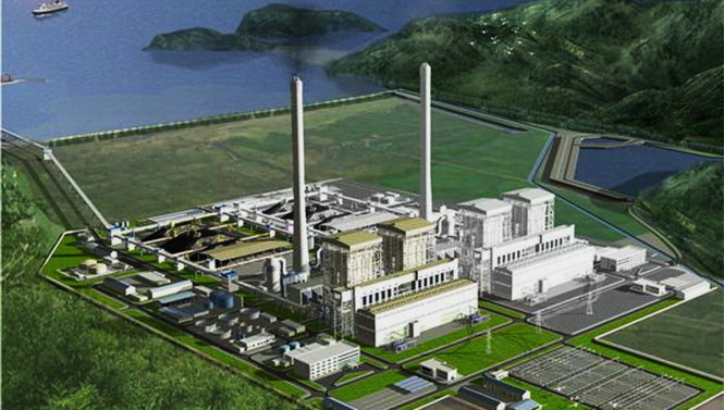 Mô hình nhà máy nhiệt điện Quảng Trạch