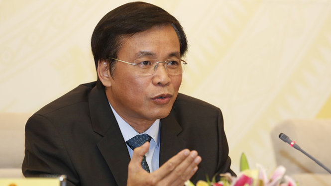 Tổng thư ký Quốc hội Nguyễn Hạnh Phúc cho rằng với tư cách công dân, ông Vũ Huy Hoàng có quyền có ý kiến về nghị quyết của Quốc hội - Ảnh: VIỆT DŨNG