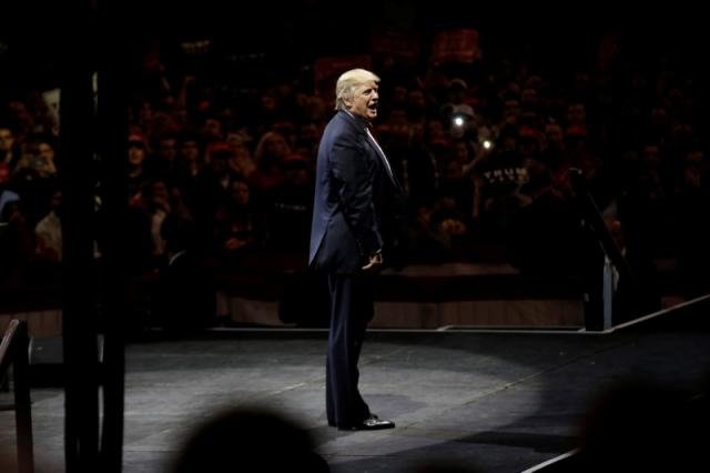 Tổng thống đắc cử Donald Trump tại Cincinnati, bang Ohio, Mỹ ngày 1-12 - Ảnh: Reuters
