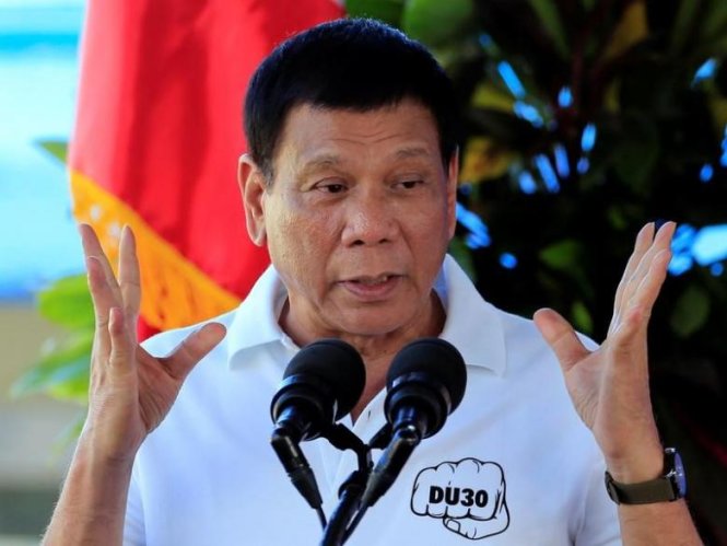 Tổng thống Philippines, ông Rodrigo Duterte, phát biểu tại một sự kiện ở tỉnh Nueva Ecija, phía bắc thủ đô Manila, Philippines - Ảnh: Reuters