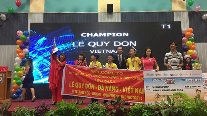 Trường tiểu học Lê Quý Đôn (quận Hải Châu, Đà Nẵng) giành chức vô địch - Ảnh: B.Q