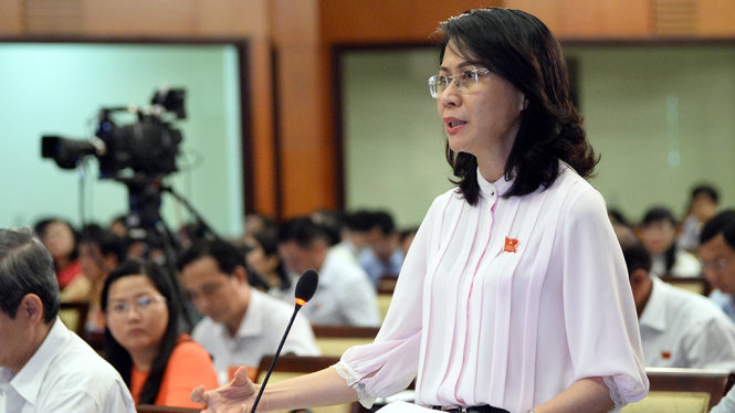 Bà Nguyễn Thị Thu, Phó Chủ tịch UBND TP.HCM trả lời chất vấn về giáo dục, chính sách giáo viên mầm non