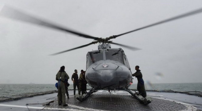 Một chiếc trực thăng Bell của quân đội Indonesia - Ảnh: AFP