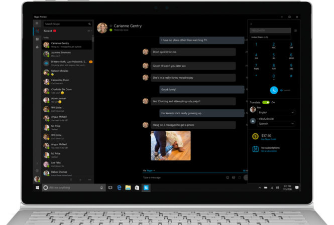 Skype Translator trở thành thông dịch viên phiên dịch nhanh ngay cả khi hai người dùng đang gọi thoại cho nhau bằng hai ngôn ngữ khác nhau - Ảnh: Skype.com