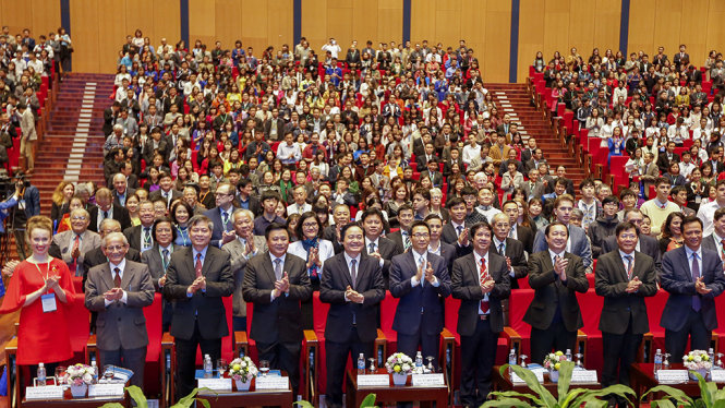 Các đại biểu tham dự Hội thảo khoa học quốc tế Việt Nam học lần 5 tại Trung tâm hội nghị quốc gia, Hà Nội ngày 15-12 - Ảnh: VIỆT DŨNG