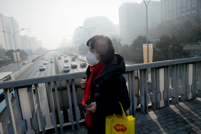 Ô nhiễm không khí đe dọa sức khỏe người dân ở nhiều thành phố của Trung Quốc - Ảnh: AFP
