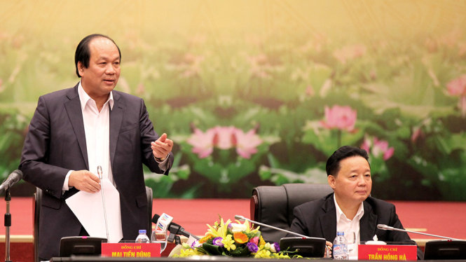 Bộ trưởng Chủ nhiệm Văn phòng Chính phủ đề nghị Bộ TN&MT sớm công bố kết quả xử lý trách nhiệm cá nhân, tổ chức liên quan tới vụ xả thải của Formosa - Ảnh: TUẤN PHÙNG