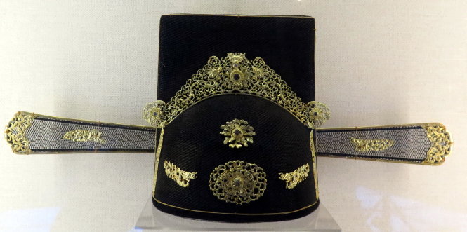 Chiếc mũ của quan võ nhất phẩm Lê Văn Phong - Ảnh: L.Điền