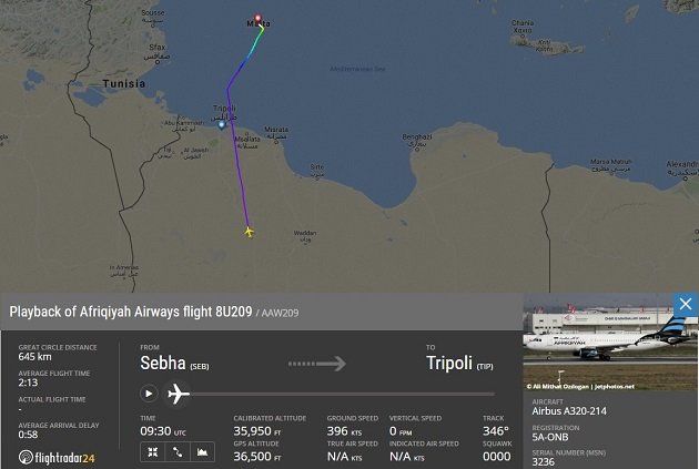 Chiếc máy bay bị buộc đổi hướng sang Malta  - Ảnh: RT/Twitter