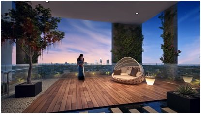 Khu vườn treo trên không, riêng tư dành chủ nhân sống tại căn hộ HaDo Centrosa Garden