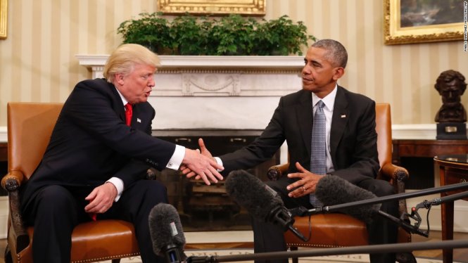 Obama Trump ngày 10-11 tại Phòng bầu dục Nhà Trắng